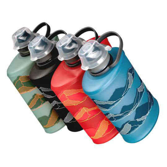 ストウボトル マウンテン STOW FLEXIBLE BOTTLE(山デザイン/バックパックのサイドポケットに入れやすいソフトボトル)【HydraPak】