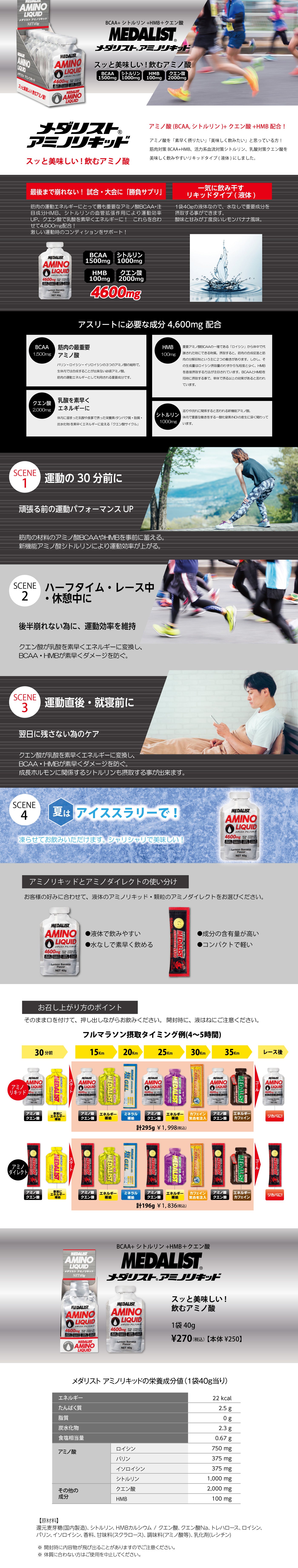 MEDALIST AMINO LIQUID(スッと美味しい!飲むアミノ酸)