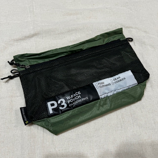 W-FACE POUCH 3(ジッパーポーチ/3L)【PAAGO WORKS】
