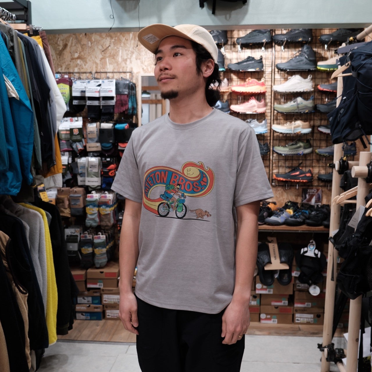 Bike Packing Tee Men‘s(ポリエステル素材/防臭抗菌/UPF30)【Teton Bros.】