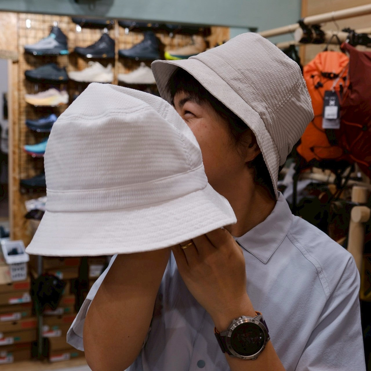 Whirl Hat(通気性◎/シアサッカー調のハット)【halo commodity】