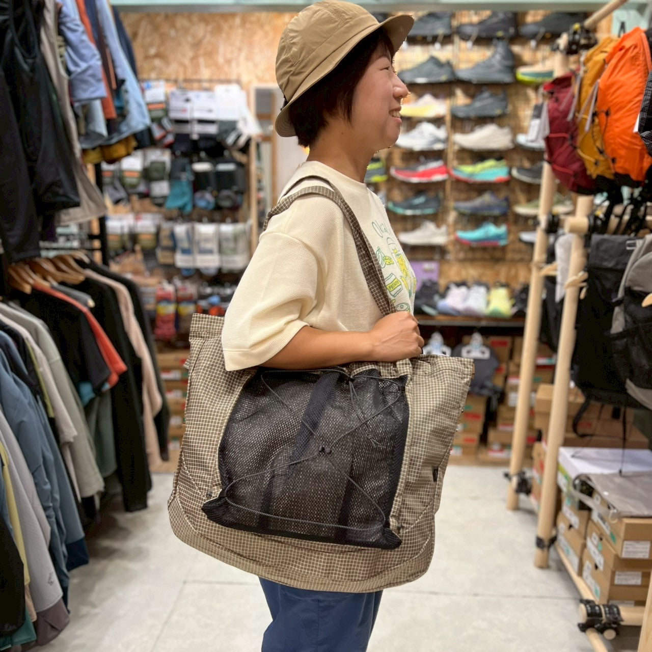 Trail Tote Grid(旅行や遠征バッグにもおすすめ/トートバッグ)【CAYL】