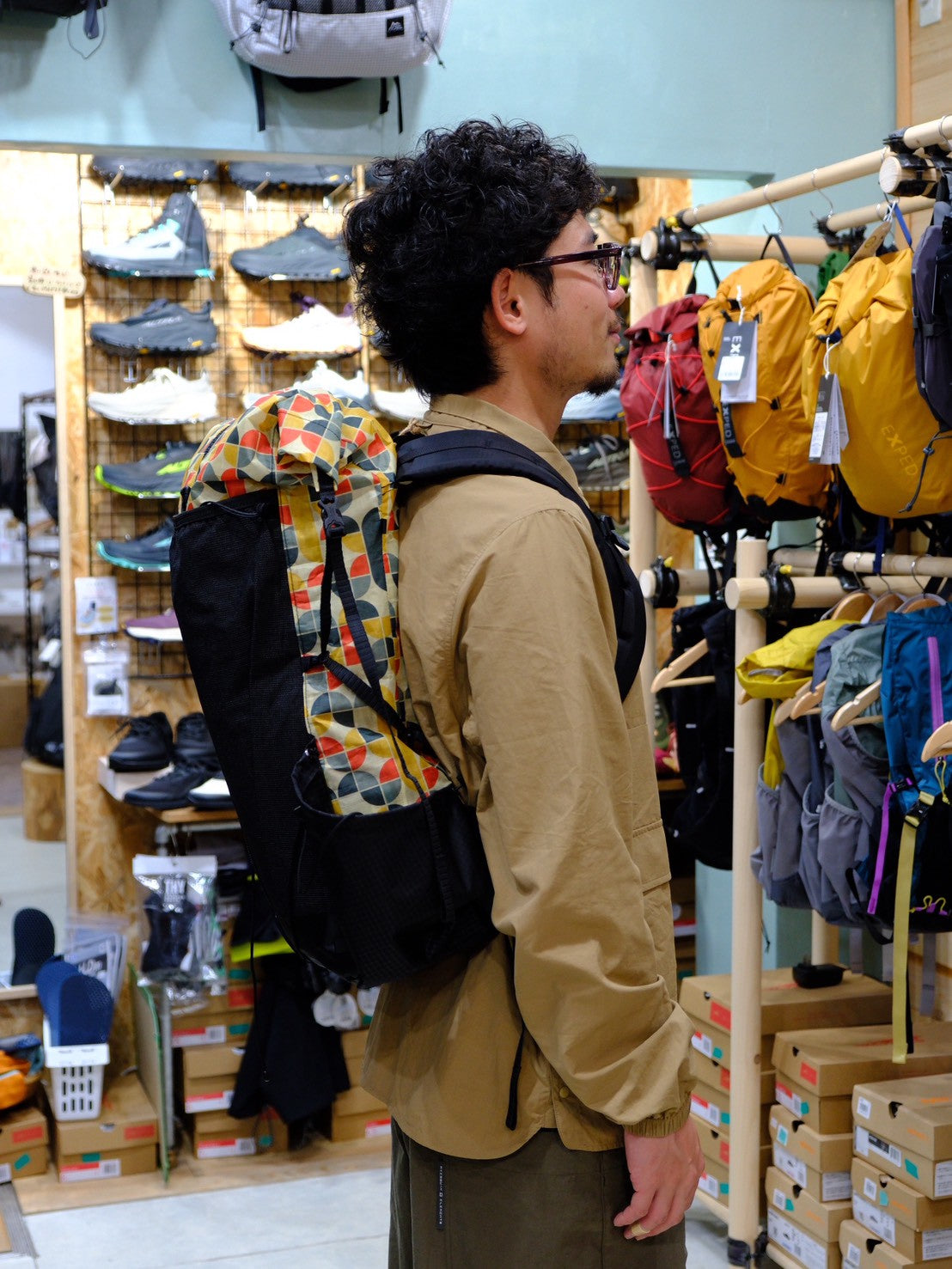 PRINTED DYNEEMA 20L CURVE FRAMELESS(防水/軽量/耐久性◎/ダイニーマフレームレスバックパック)【LiteAF】