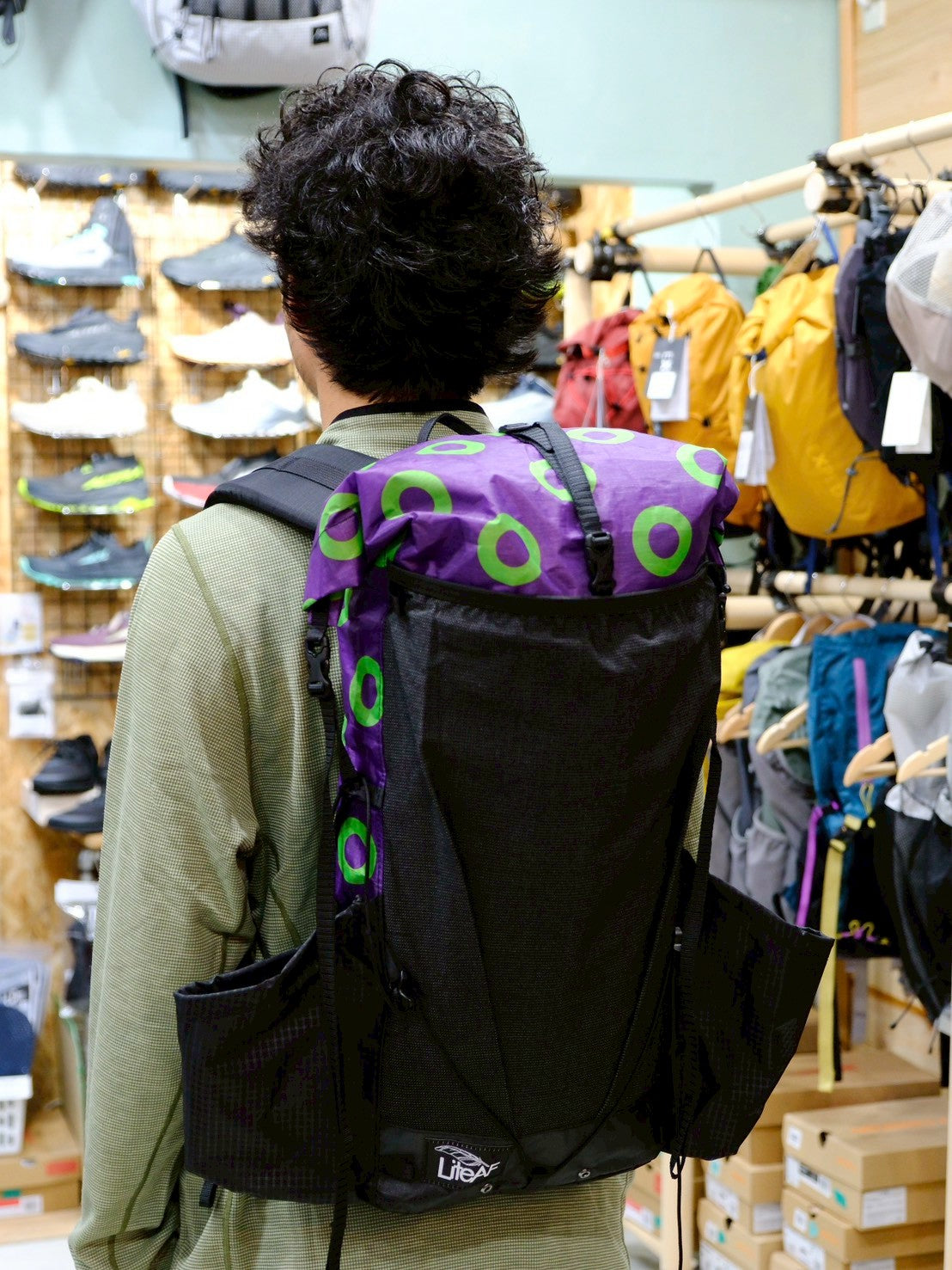 PRINTED DYNEEMA 20L CURVE FRAMELESS(防水/軽量/耐久性◎/ダイニーマフレームレスバックパック)【LiteAF】