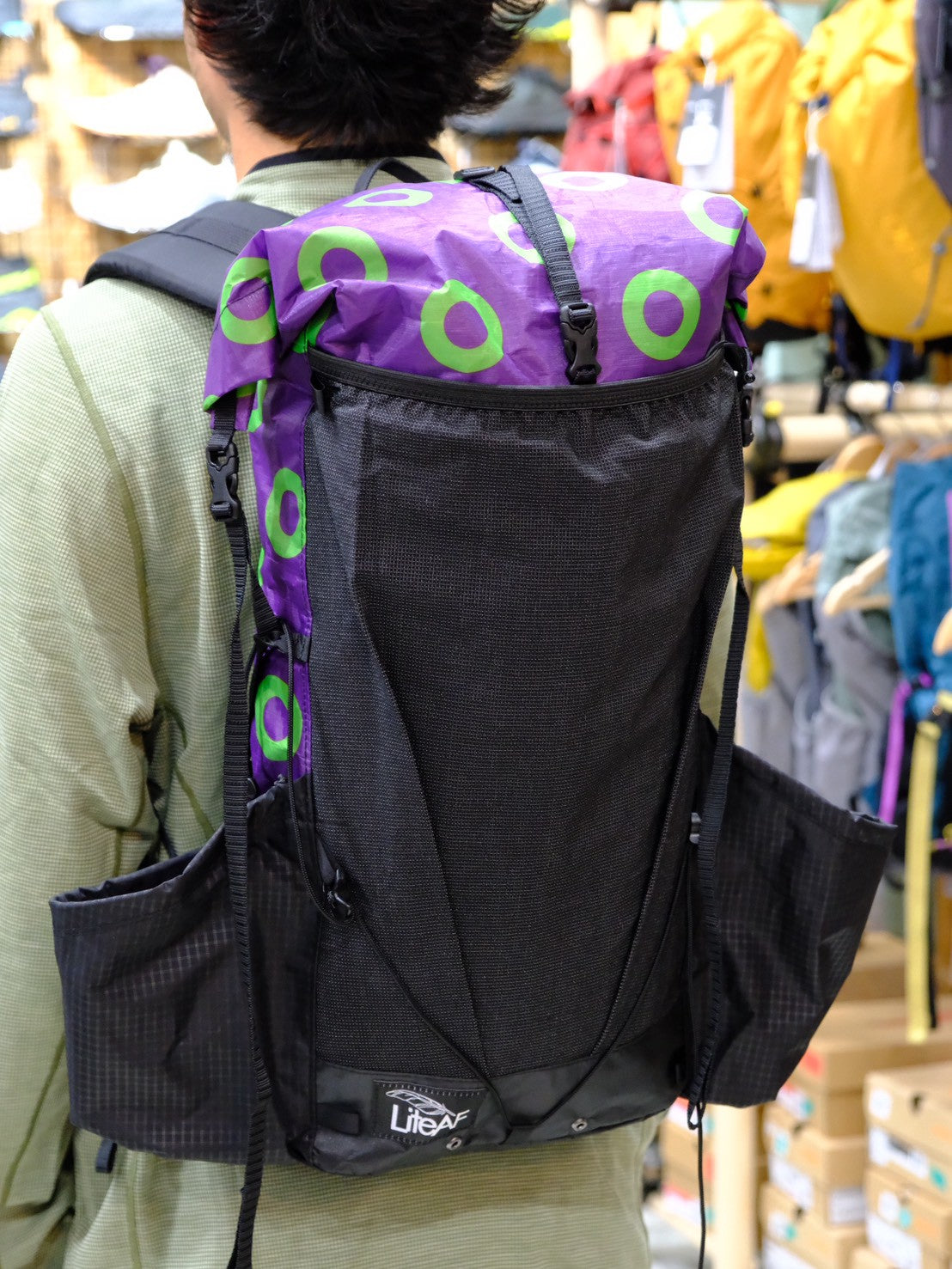 PRINTED DYNEEMA 20L CURVE FRAMELESS(防水/軽量/耐久性◎/ダイニーマフレームレスバックパック)【LiteAF】