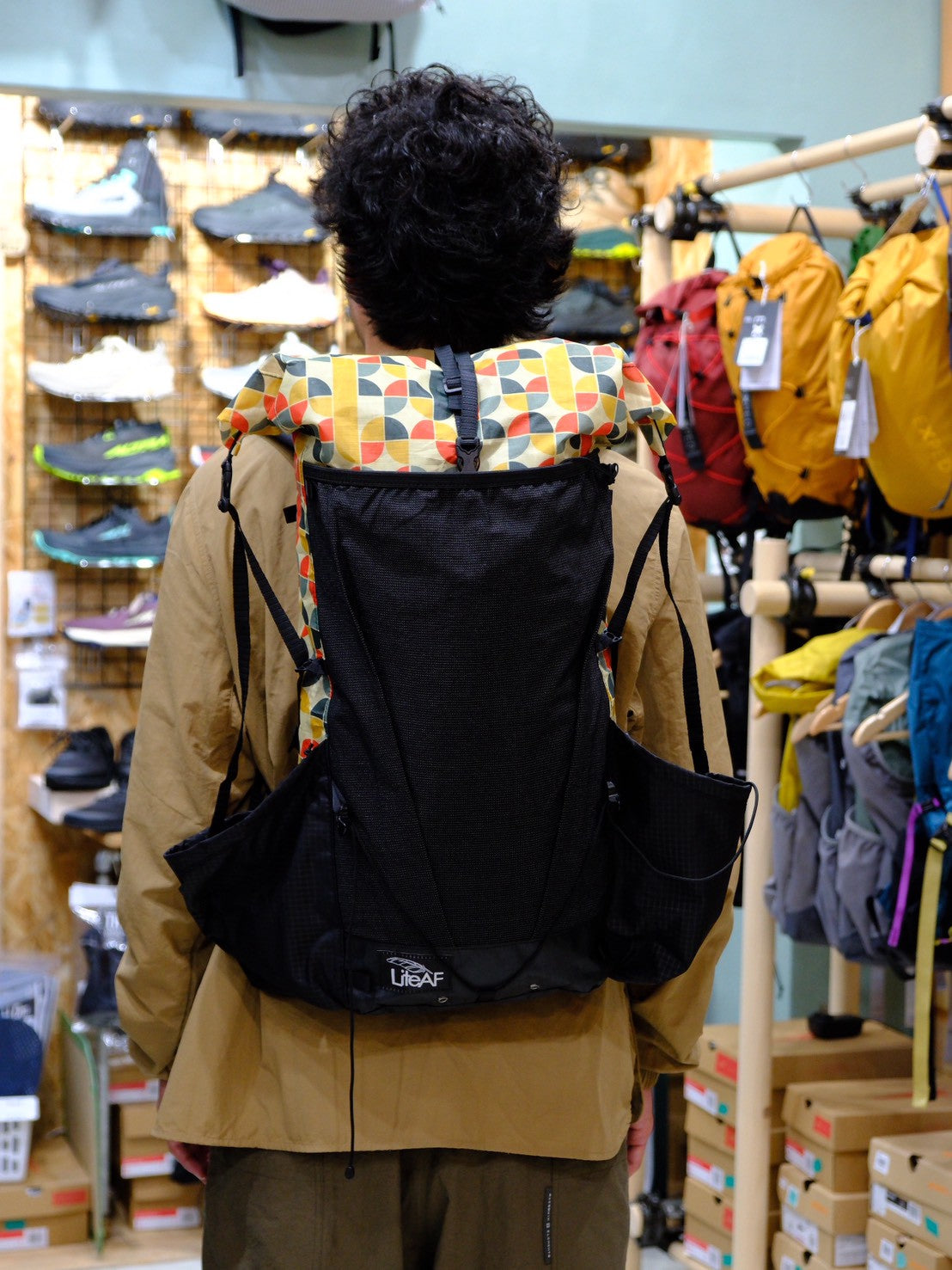 PRINTED DYNEEMA 20L CURVE FRAMELESS(防水/軽量/耐久性◎/ダイニーマフレームレスバックパック)【LiteAF】