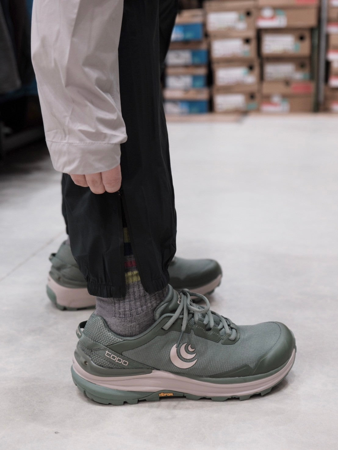 UP-SWING Rain Pants(ストレッチ◎/裾にジッパーあり/軽量レインパンツ)【milestone】