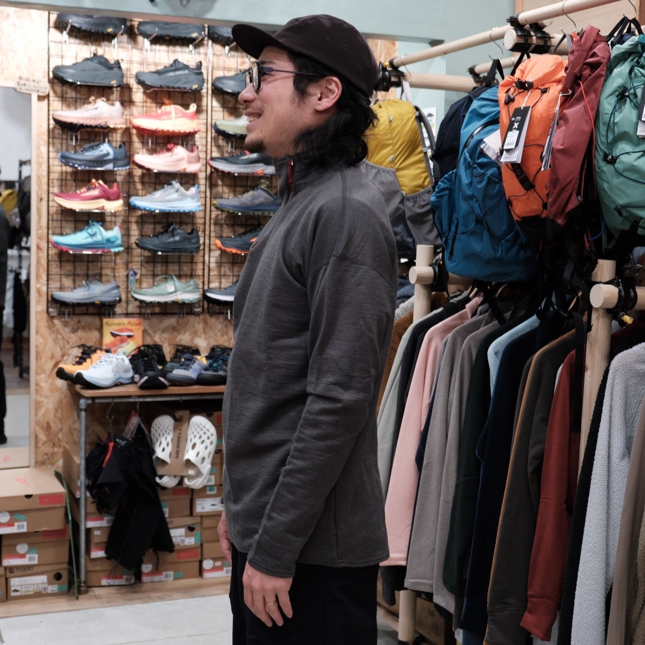 ニンジャセーター(ウール・高い通気性)【AXESQUIN 凌】