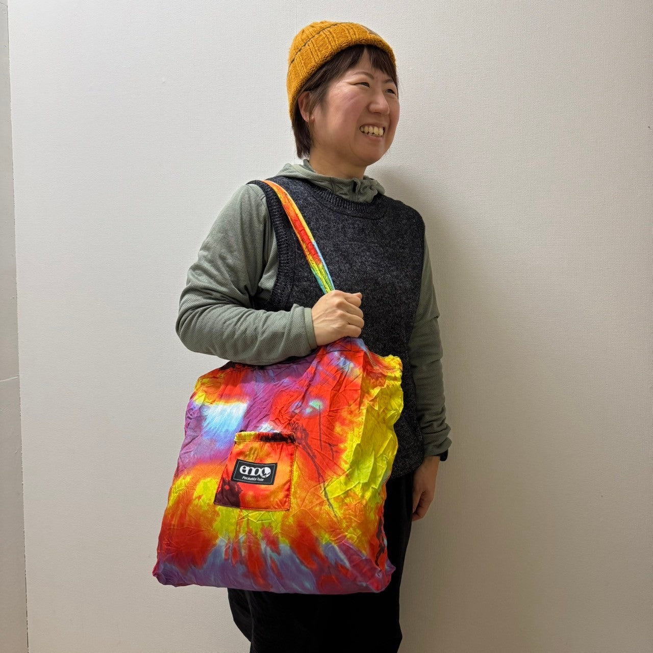 Packable Tote Print(ハンモック残布使用のパッカブルトート)【ENO】
