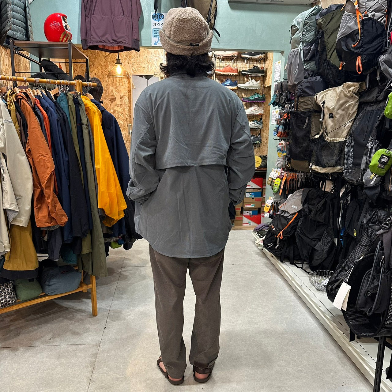 HIKE&BIKE CAVE CORDUROY BIG SHIRT【PAPEASKY】