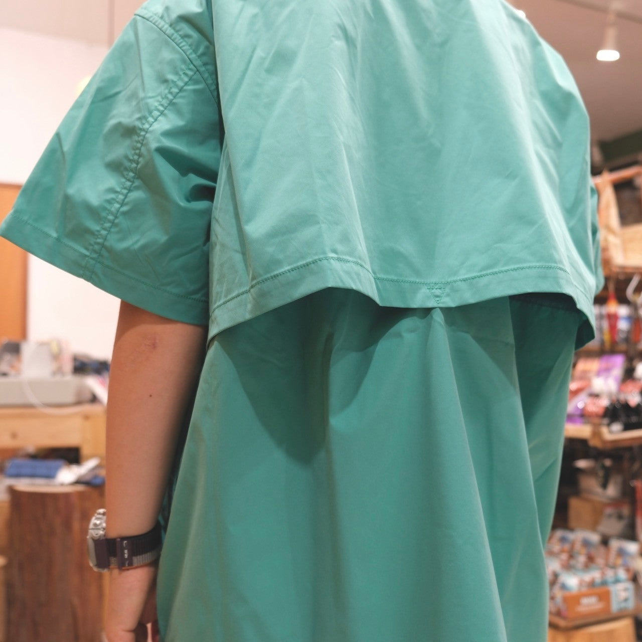 HIKE&BIKE CAVE BIG HALF SHIRTS(ポリエステル100%/ワイドな身幅で風が気持ち良い)【PAPERSKY】