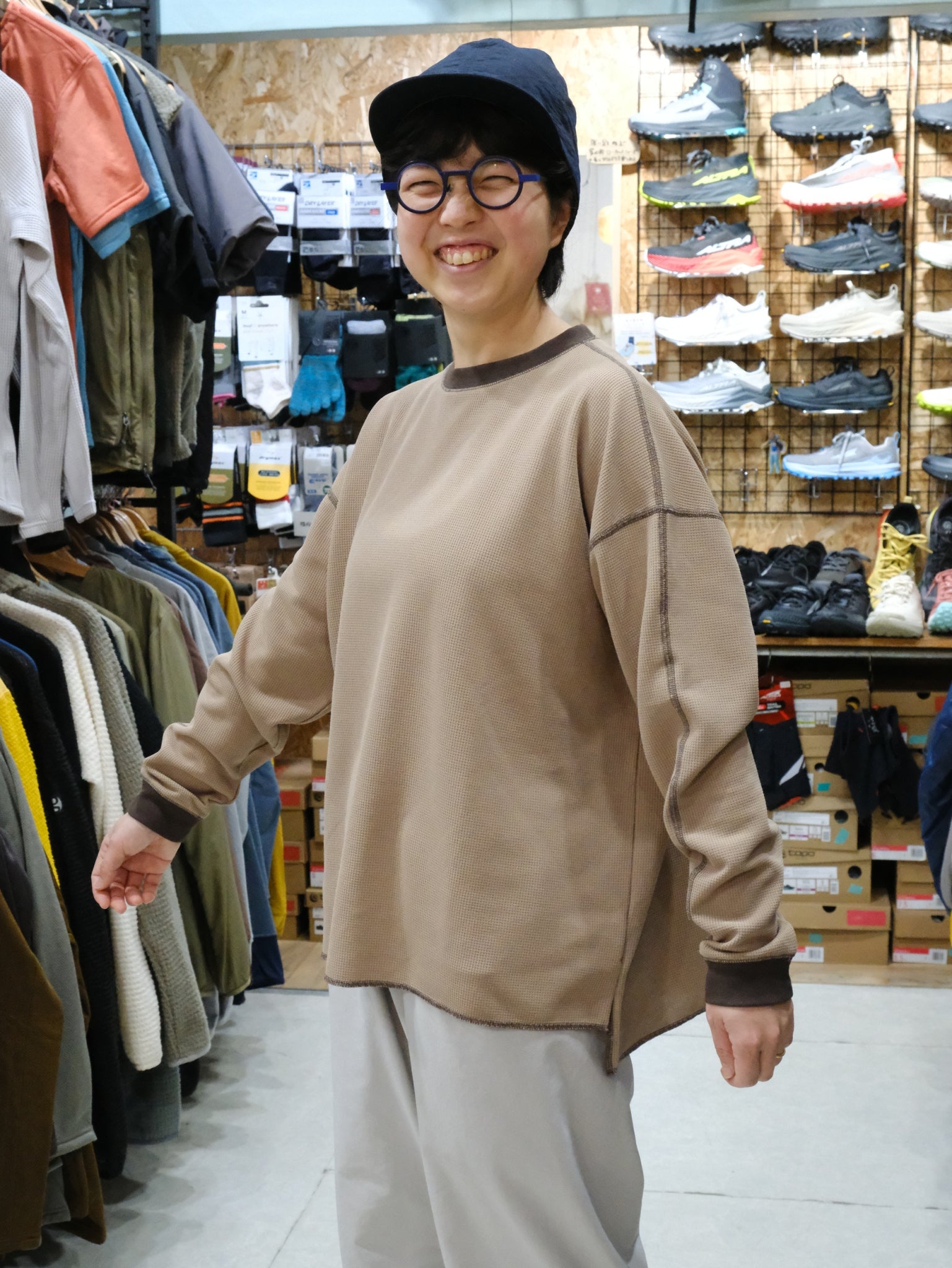 【WEB限定】ビッグワッフルAラインロングスリーブ◇ WEB限定】ビッグワッフルAラインロングスリーブ◇ | シップス