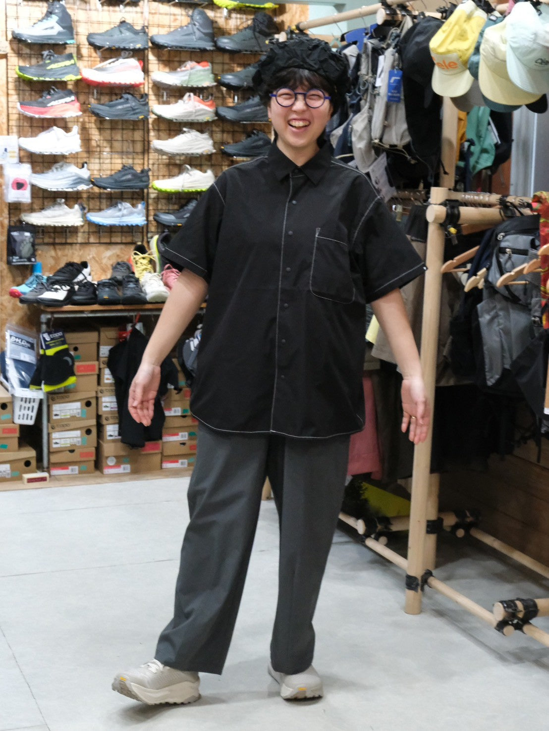 HIKE&BIKE CAVE BIG HALF SHIRTS（ポリエステル100％/ワイドな身幅で風