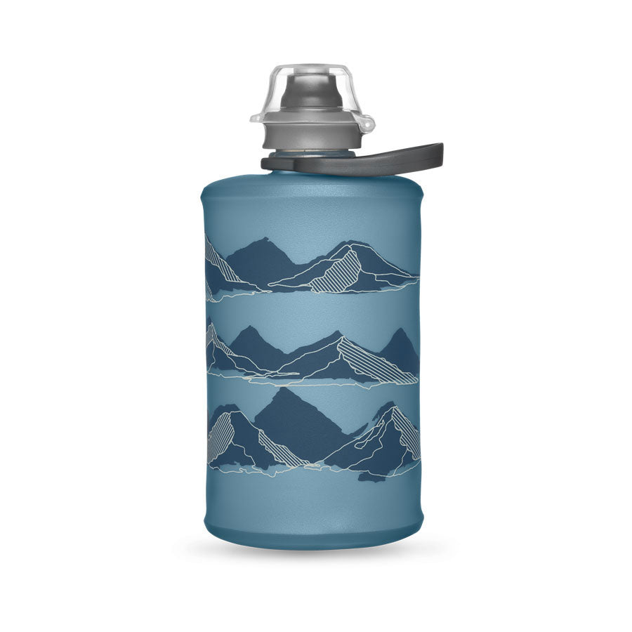 ストウボトル マウンテン STOW FLEXIBLE BOTTLE(山デザイン/バックパックのサイドポケットに入れやすいソフトボトル)【HydraPak】