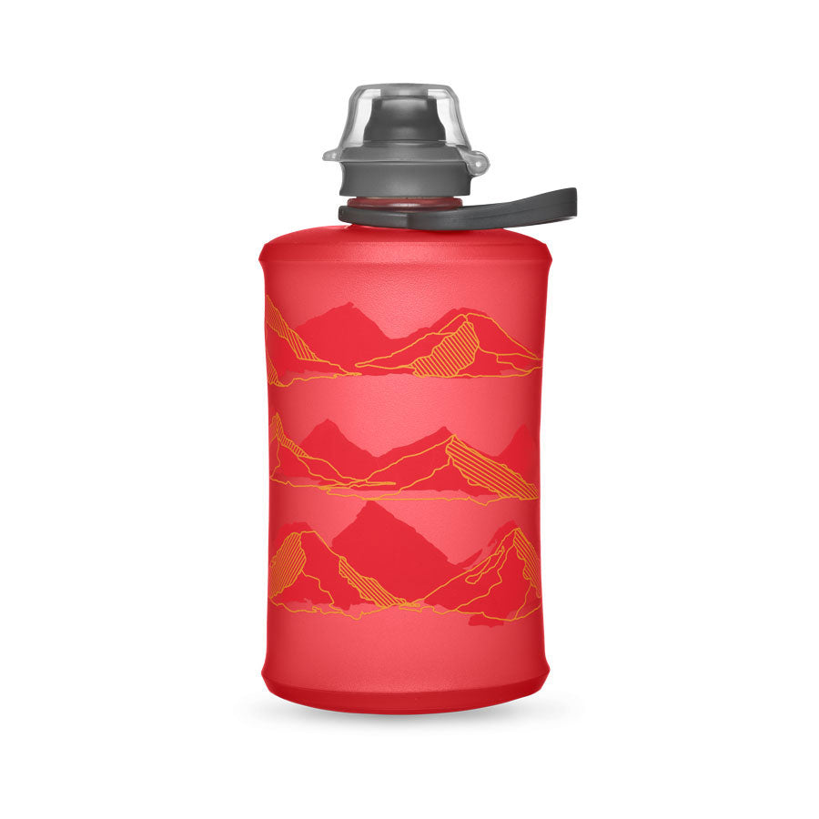 ストウボトル マウンテン STOW FLEXIBLE BOTTLE(山デザイン/バックパックのサイドポケットに入れやすいソフトボトル)【HydraPak】