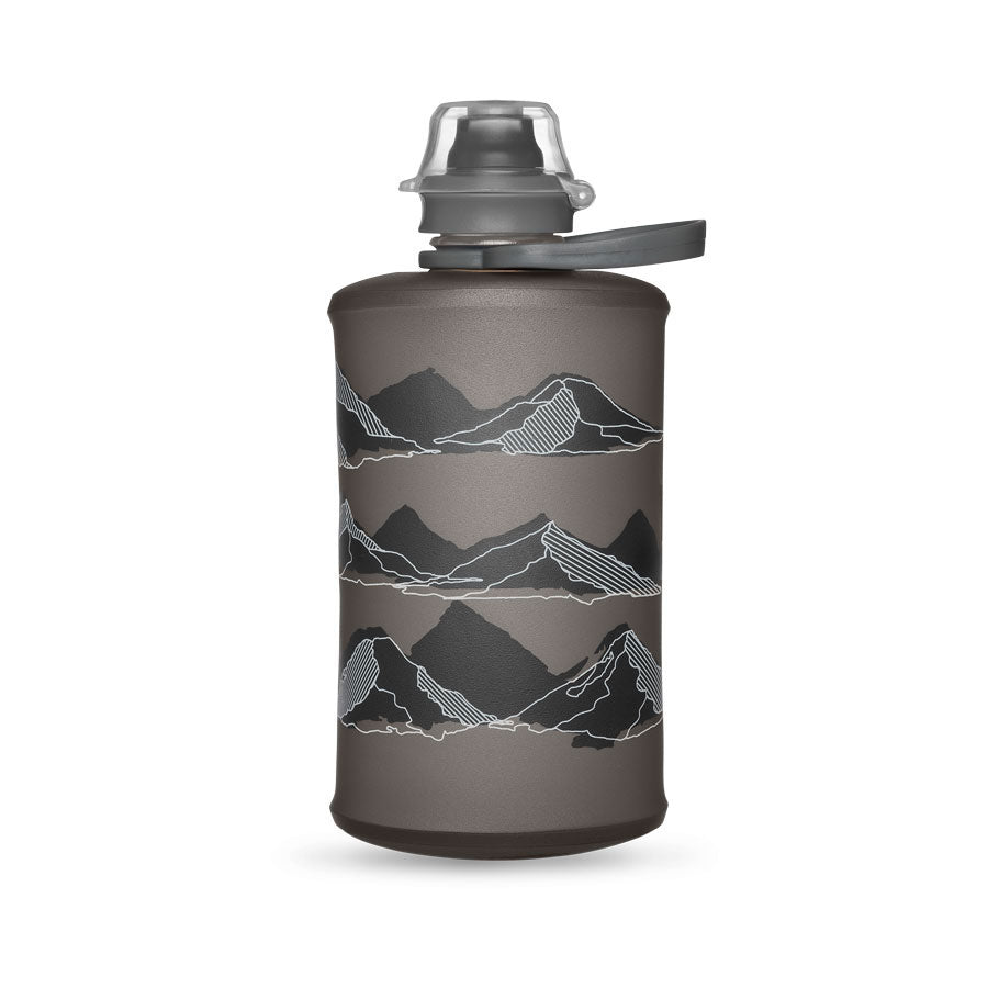 ストウボトル マウンテン STOW FLEXIBLE BOTTLE(山デザイン/バックパックのサイドポケットに入れやすいソフトボトル)【HydraPak】