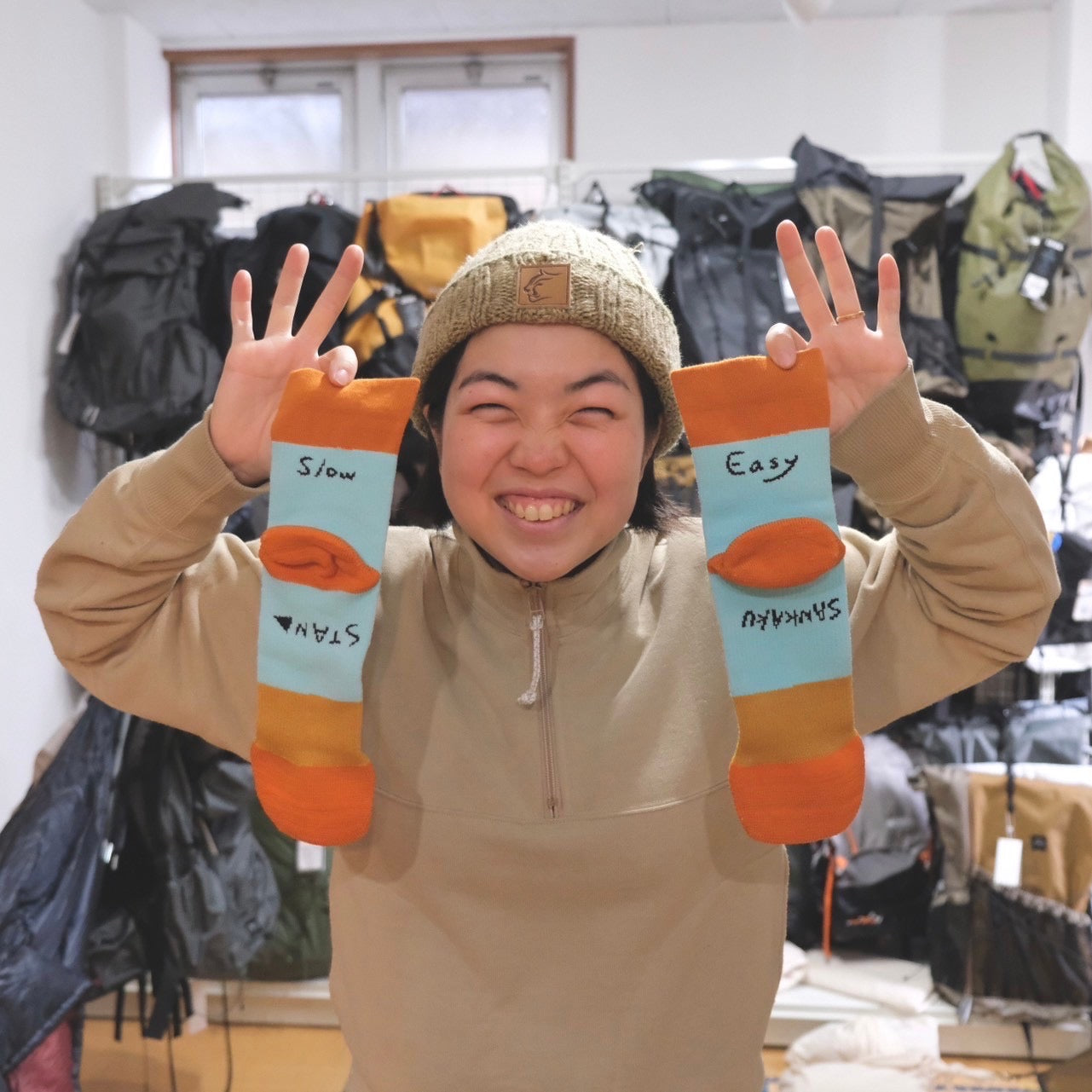 Slow&Easy 中厚ソックス【SANKAKU STAND × OLENO】