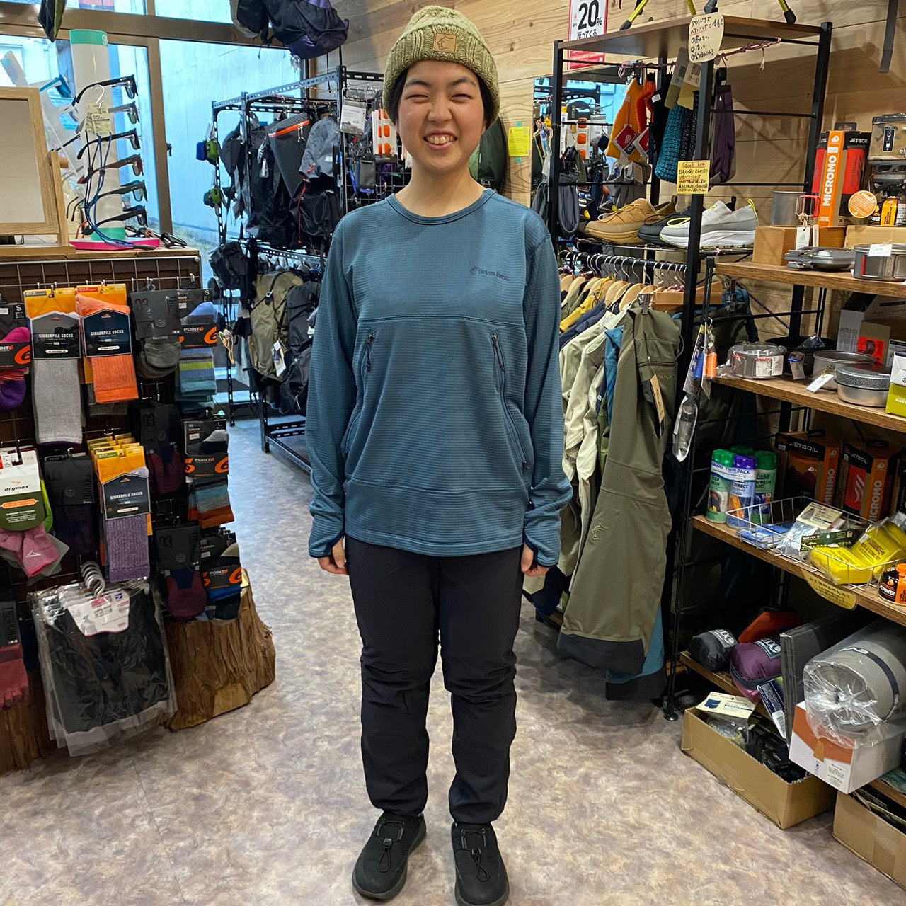 Graphene Crew Mens(薄くてあたたかいフリース/クルーネック)【Teton Bros.】
