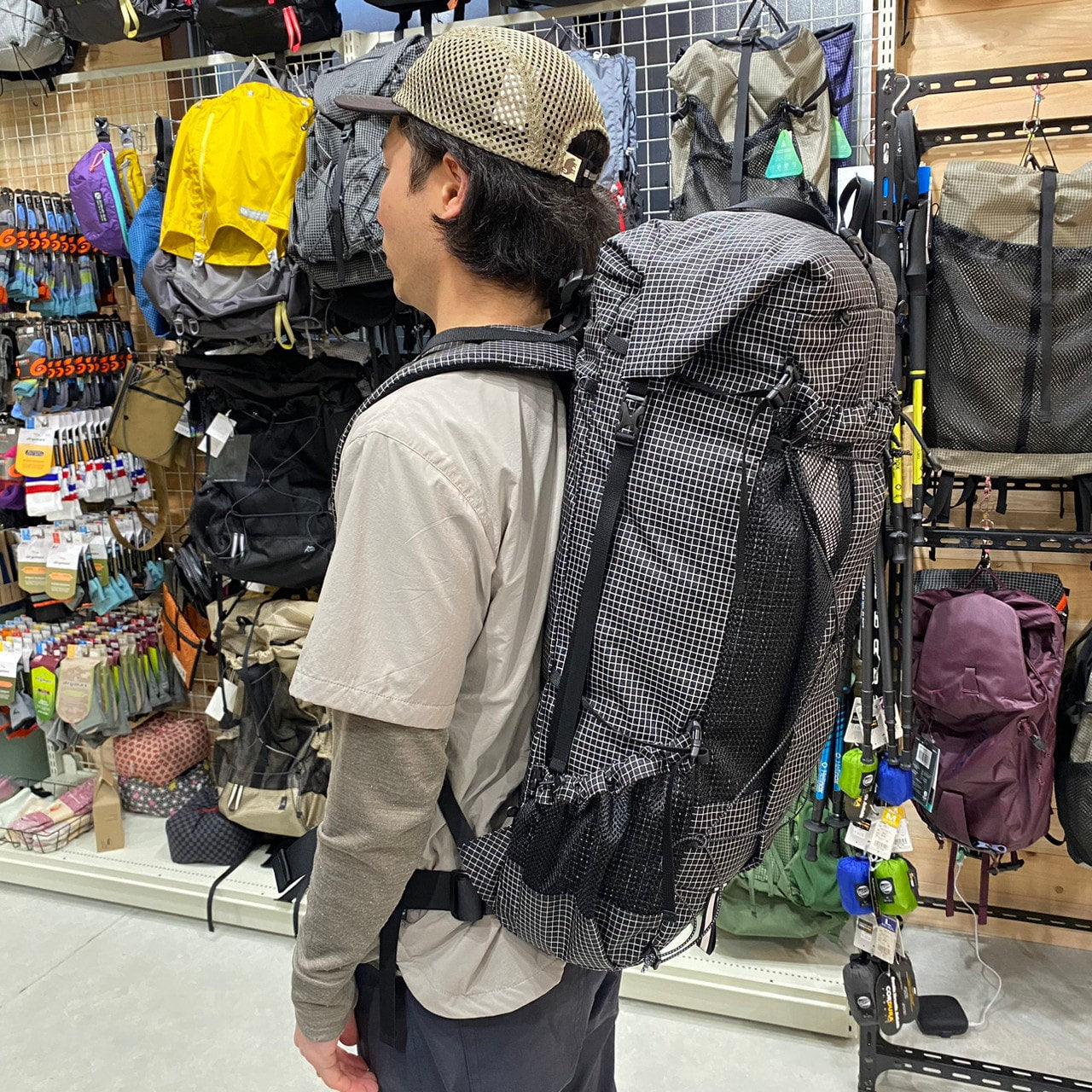 TAE BAEK 2 GRID ≪HIP BELT別売り≫(45L/軽量/フレームあり)【CAYL】