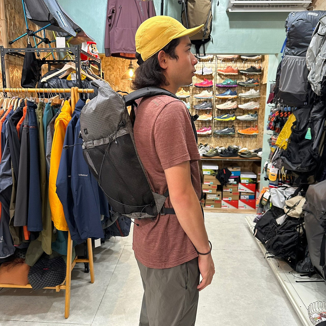 Gaya Roll Top B-Grid Mesh(日帰り登山にちょうどいい/メッシュポケット/18~22ℓ)【CAYL】