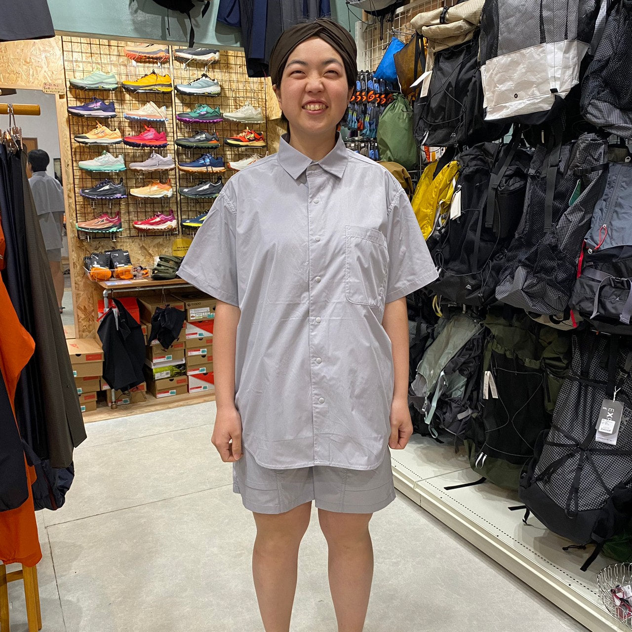 HIKE&BIKE CAVE BIG HALF SHIRTS(ポリエステル100%/ワイドな身幅で風が気持ち良い)【PAPERSKY】