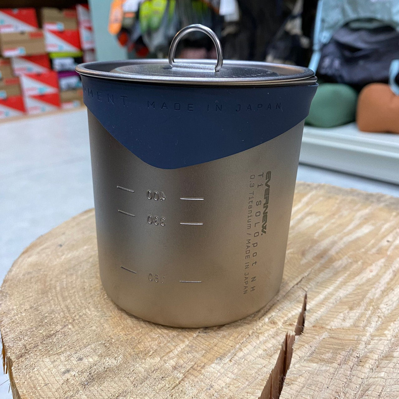 Ti SOLO pot NH(76g/ハンドル無/チタン/550ml)【EVERNEW】★販売店舗限定モデル