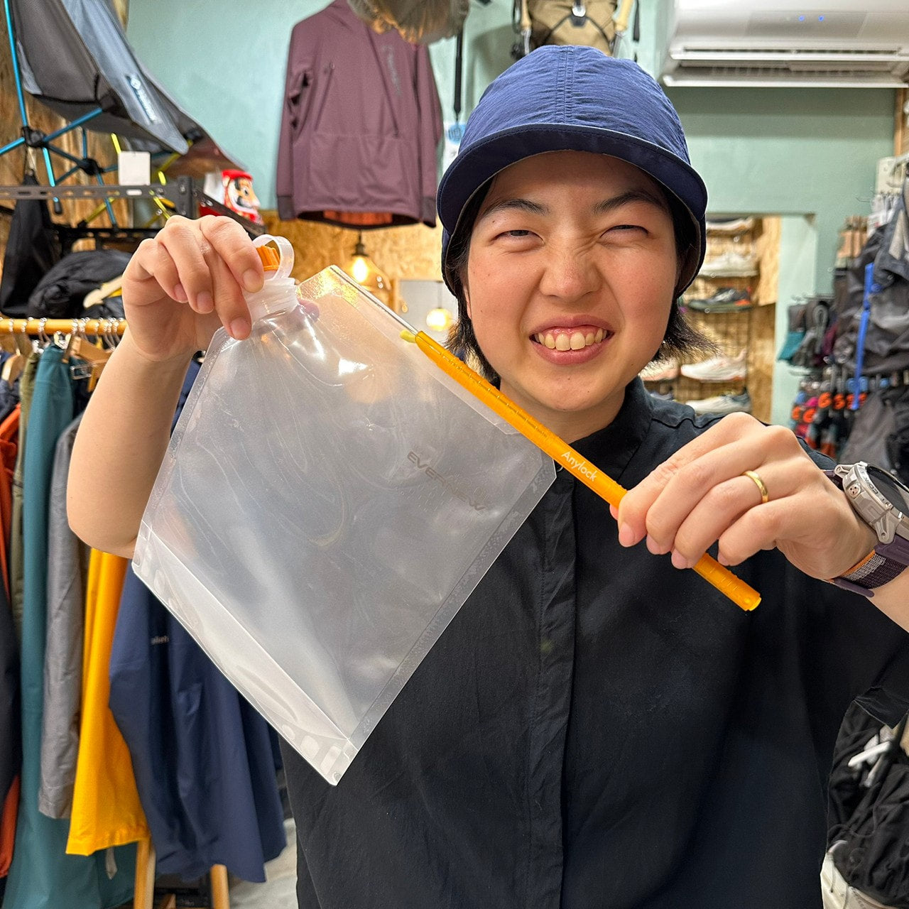 Water bag (口が大きく開く/注ぎやすい/洗いやすい/乾かしやすい/2L・3L)【EVERNEW】