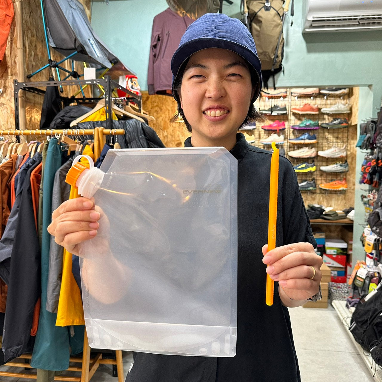 Water bag (口が大きく開く/注ぎやすい/洗いやすい/乾かしやすい/2L・3L)【EVERNEW】