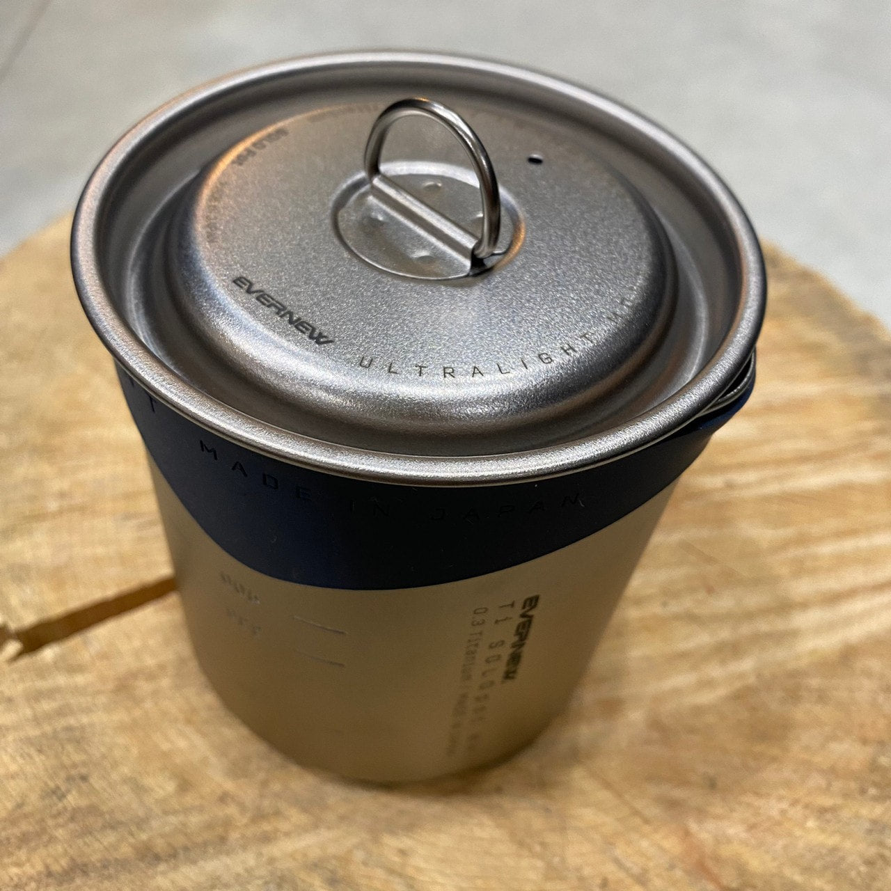 Ti SOLO pot NH(76g/ハンドル無/チタン/550ml)【EVERNEW】★販売店舗限定モデル