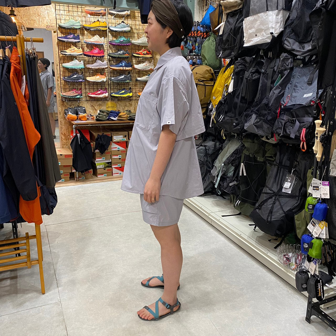 HIKE&BIKE CAVE BIG HALF SHIRTS(ポリエステル100%/ワイドな身幅で風が気持ち良い)【PAPERSKY】