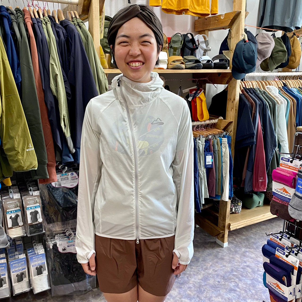 Onion Hoody(ベンチレーション付きの斜めジッパーのウインドシェル)【milestone】