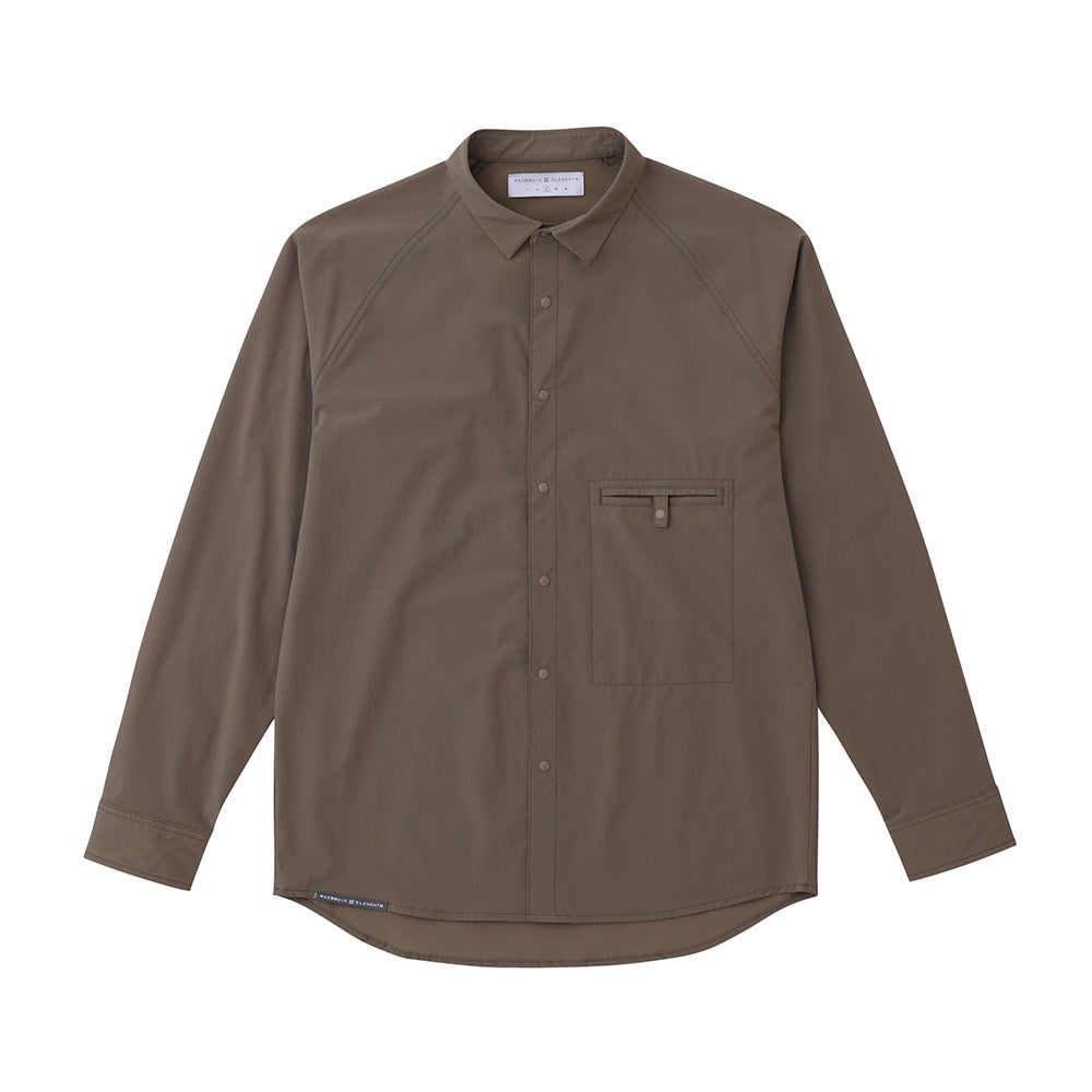 ソフトシェルのショートカラーシャツ(”極”薄手/ストレッチ / 防風/撥水)【AXESQUIN ELEMENTS】