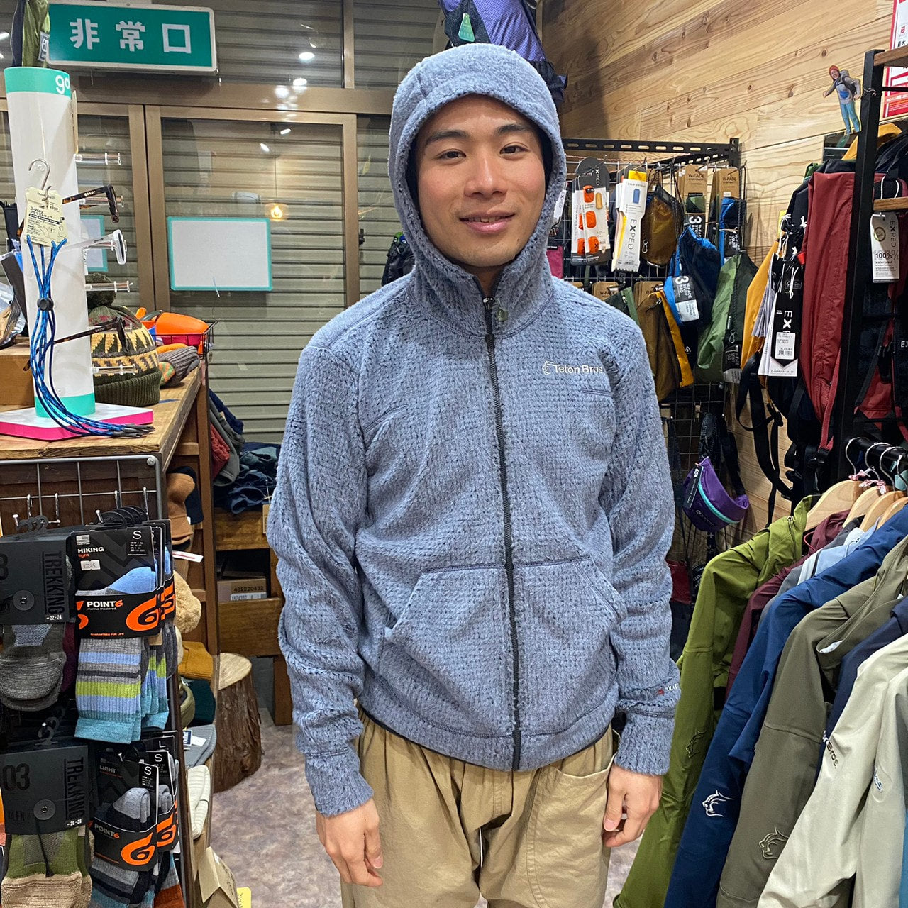 Wool Air Hoody Mens(ウールのフリース/保温/通気/軽量)【Teton Bros.】