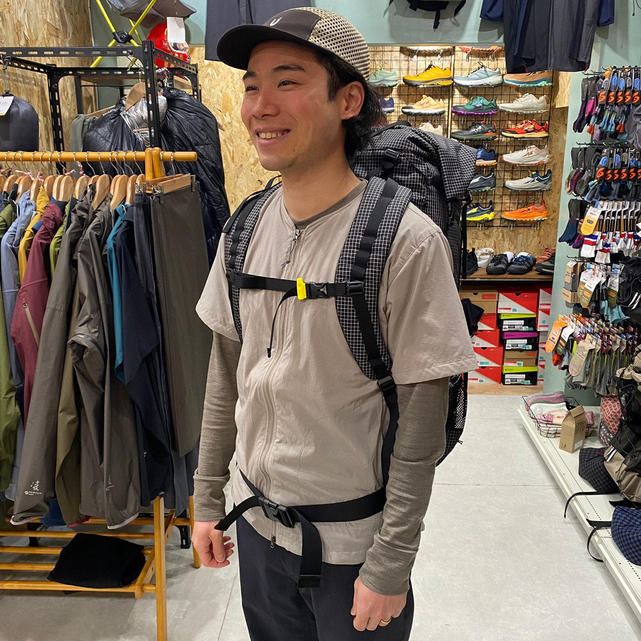 TAE BAEK 2 GRID ≪HIP BELT別売り≫(45L/軽量/フレームあり)【CAYL】