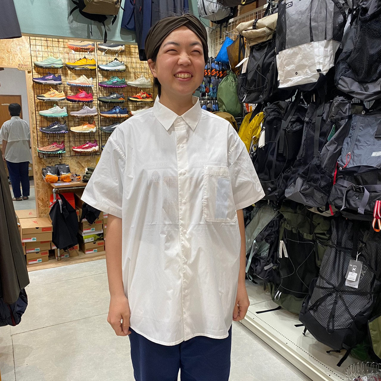 HIKE&BIKE CAVE BIG HALF SHIRTS(ポリエステル100%/ワイドな身幅で風が気持ち良い)【PAPERSKY】