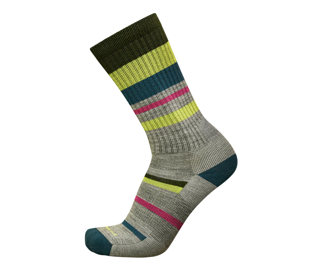 PAC-SL69DM 値下げ交渉有り Hiking Mixed Stripe Light Crew（耐久性◎／ウール混ソックス