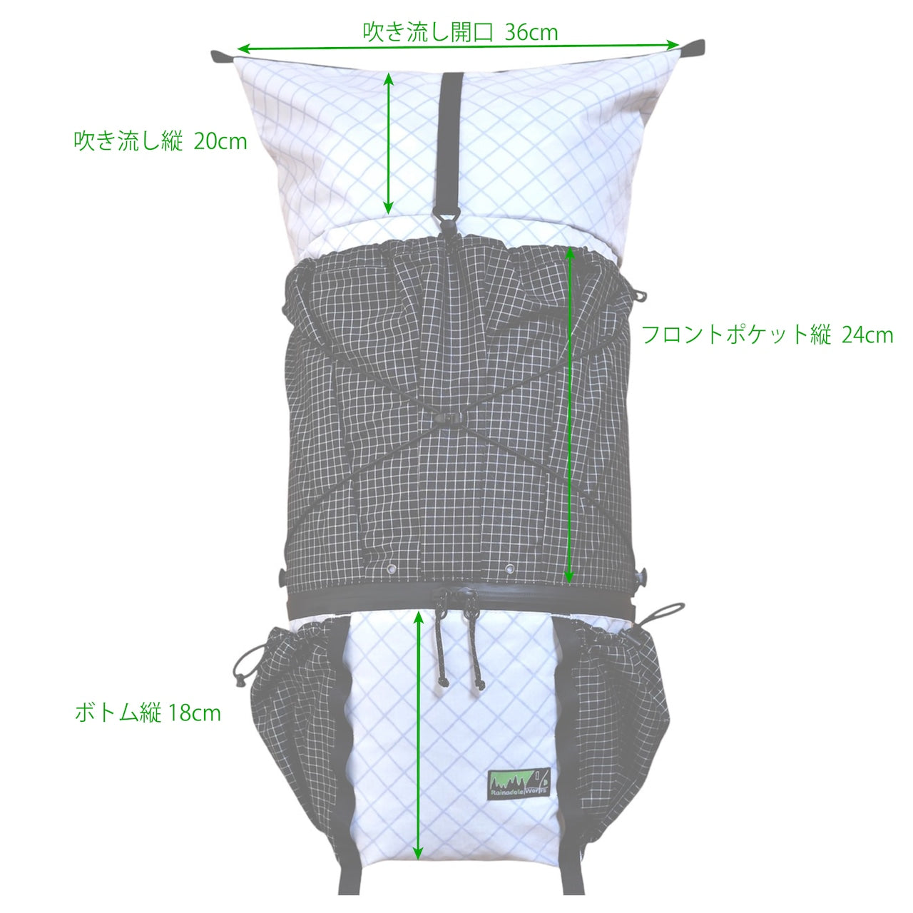 Usnea25 （ちょっと走れるフィット感/日帰り登山/山小屋泊/ファストパッキング）【Rainadole Works】