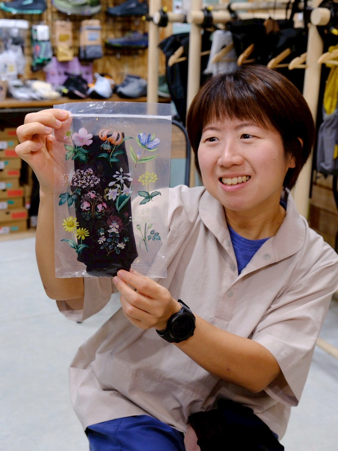 高山植物図鑑（耐久性◎／お花の刺繍が可愛いメリノウールソックス）【laceflowersocks】