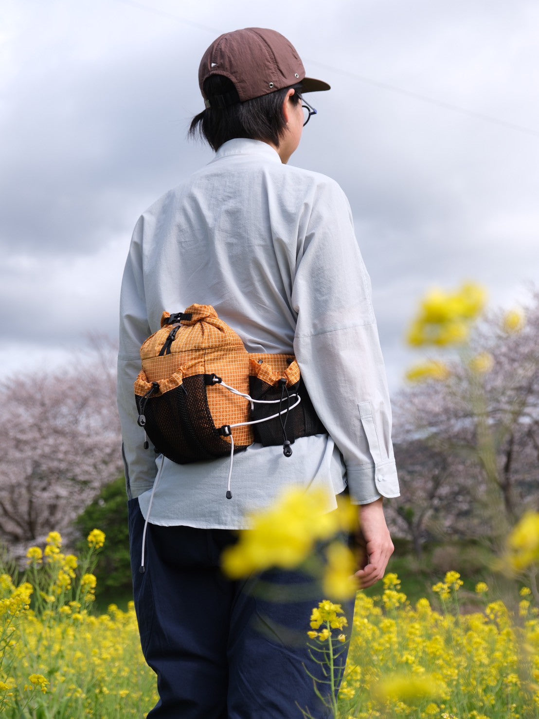 Fanny Pack Grid Orange（サンカクスタンド別注）【CAYL】