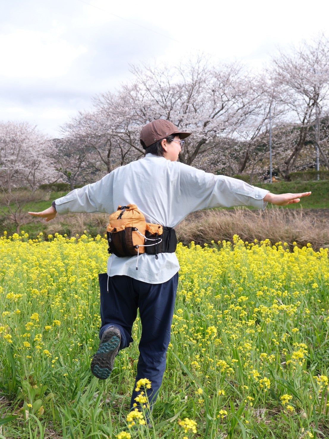 Fanny Pack Grid Orange（サンカクスタンド別注）【CAYL】