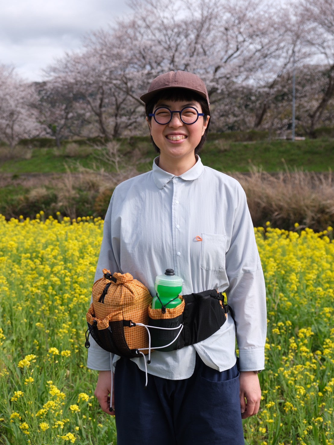 Fanny Pack Grid Orange（サンカクスタンド別注）【CAYL】