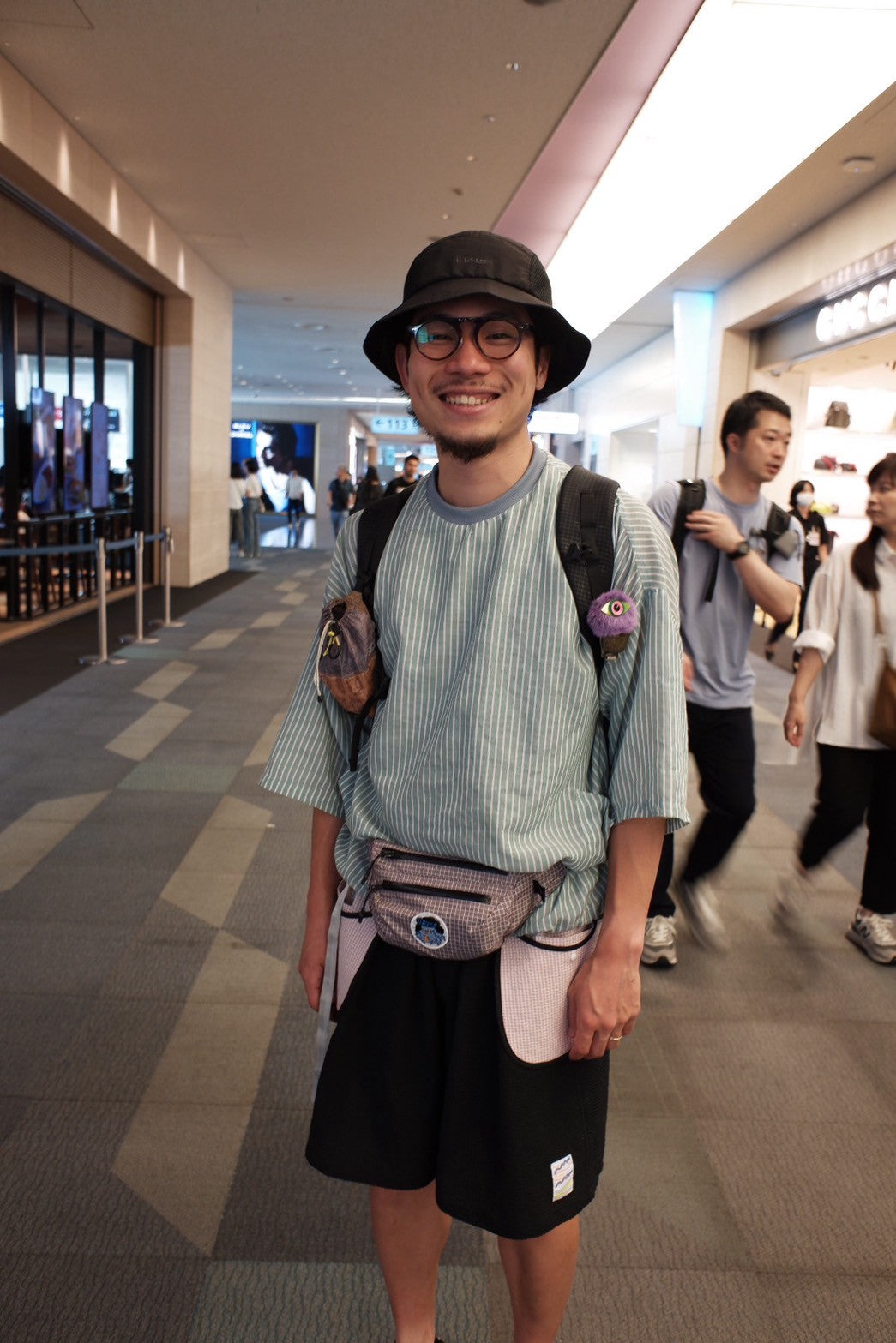 Grid Fanny （身の回り品がしっかり入る／コンパクトなウエストバッグ