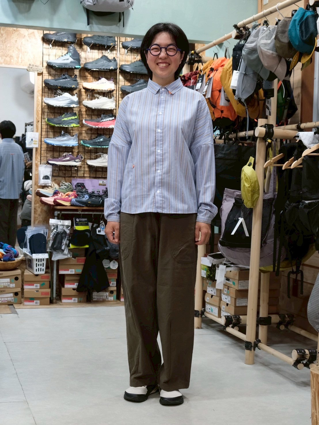 ヴィンテージナイロンのカーブパンツ【AXESQUIN ELEMENTS】