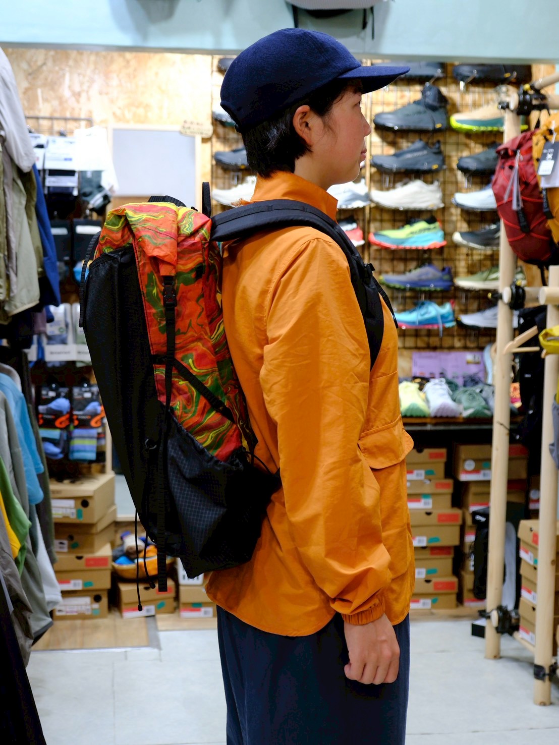 PRINTED DYNEEMA 20L CURVE FRAMELESS（防水／軽量／耐久性◎／ダイニーマフレームレスバックパック）【LiteAF】