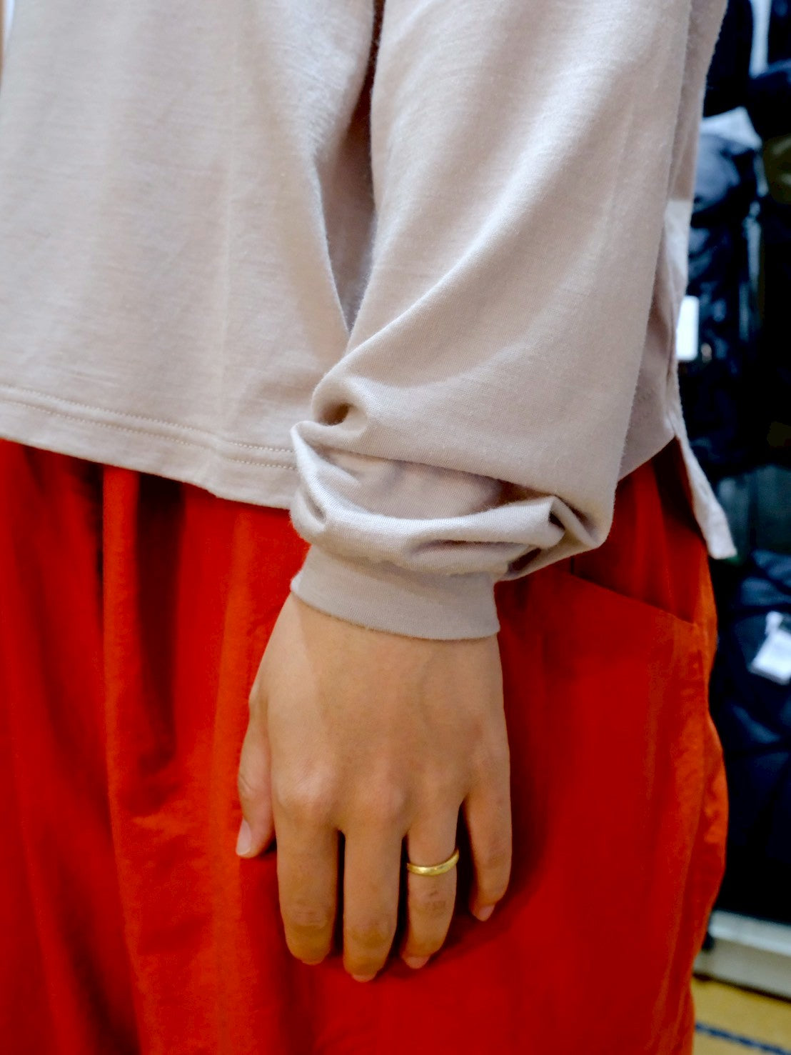 Manta Flow Shirt（マンタのようなワイドシルエットのメリノTシャツ）【SANKAKU STAND ×［sn］】