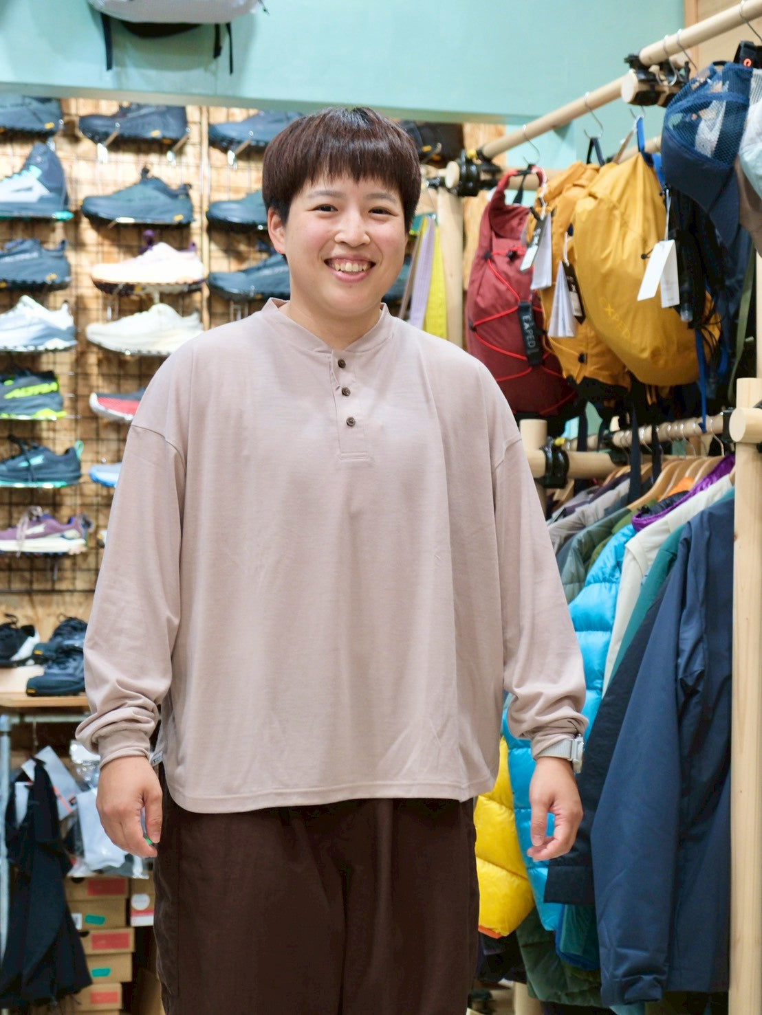 Manta Flow Shirt（マンタのようなワイドシルエットのメリノTシャツ）【SANKAKU STAND ×［sn］】