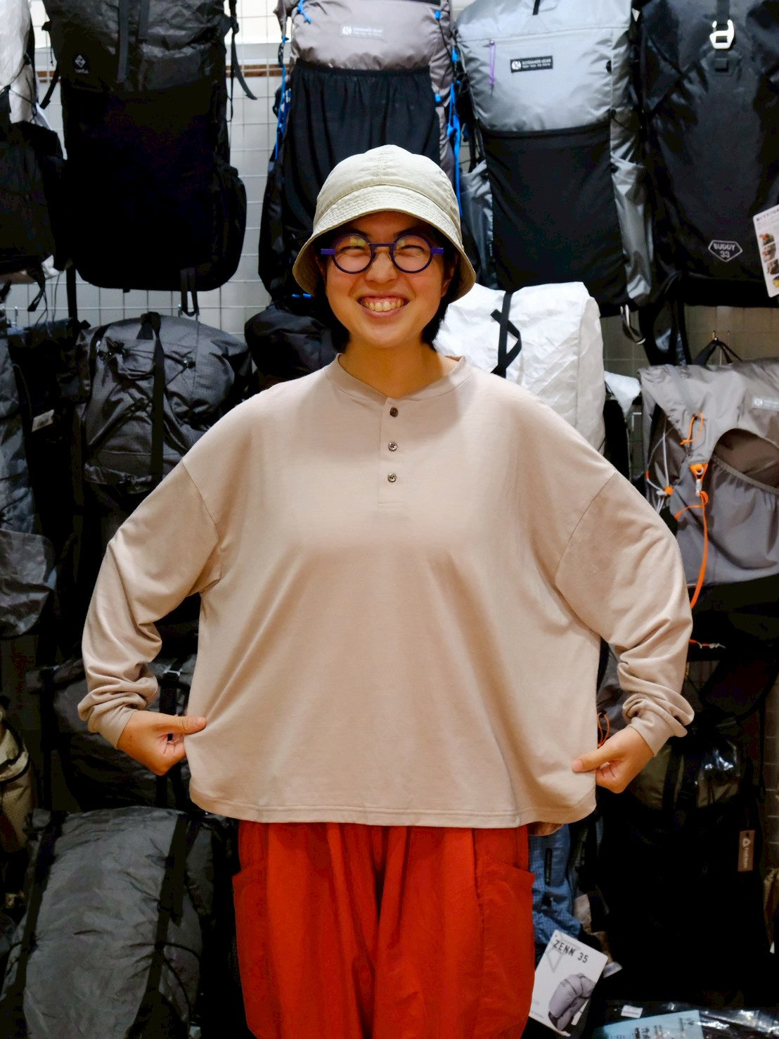 Manta Flow Shirt（マンタのようなワイドシルエットのメリノTシャツ）【SANKAKU STAND ×［sn］】