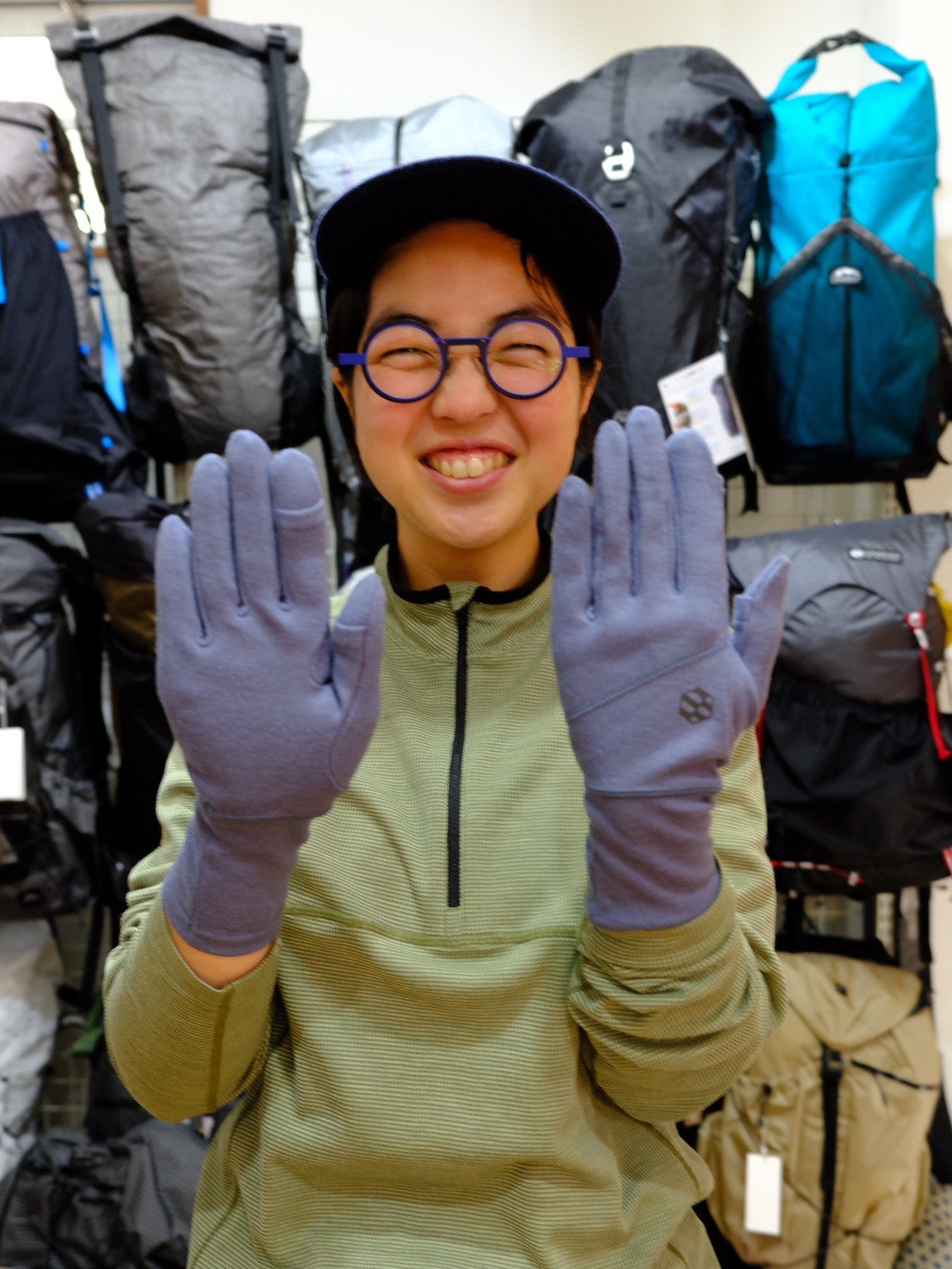 Hobo（手首まで暖かい・インナーにも使えるメリノウール100%グローブ）【handson grip】