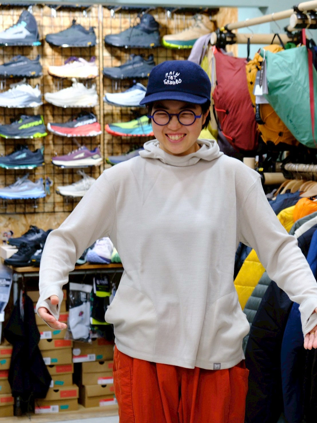 JP 190 Waffle Hoodie L/Sleeve 2(ユニセックス) 【[sn]】