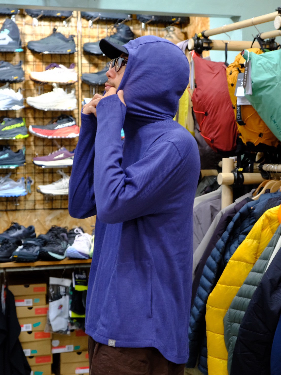 JP 190 Waffle Hoodie L/Sleeve 2(ユニセックス) 【[sn]】